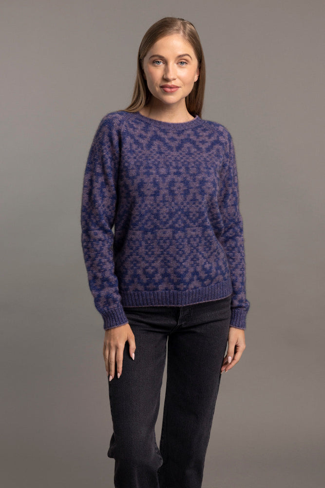 Possum and Merino

5056 Fair Isle Pullover - This timeless Fair Isle pullover adds a touch of heritage style to your wardrobe and offers both elegance and warmth. The intricate Fair Isle pattern makes it perfect for layering through the cooler months, while the soft fibres ensure a cosy, comfortable fit. Hold onto this classic piece, made to endure the changing seasons with style and grace.

35% Possum Fur, 55% Merino Wool, 10% Pure Mulberry Silk
New Zealand designed and manufactured
Natural and