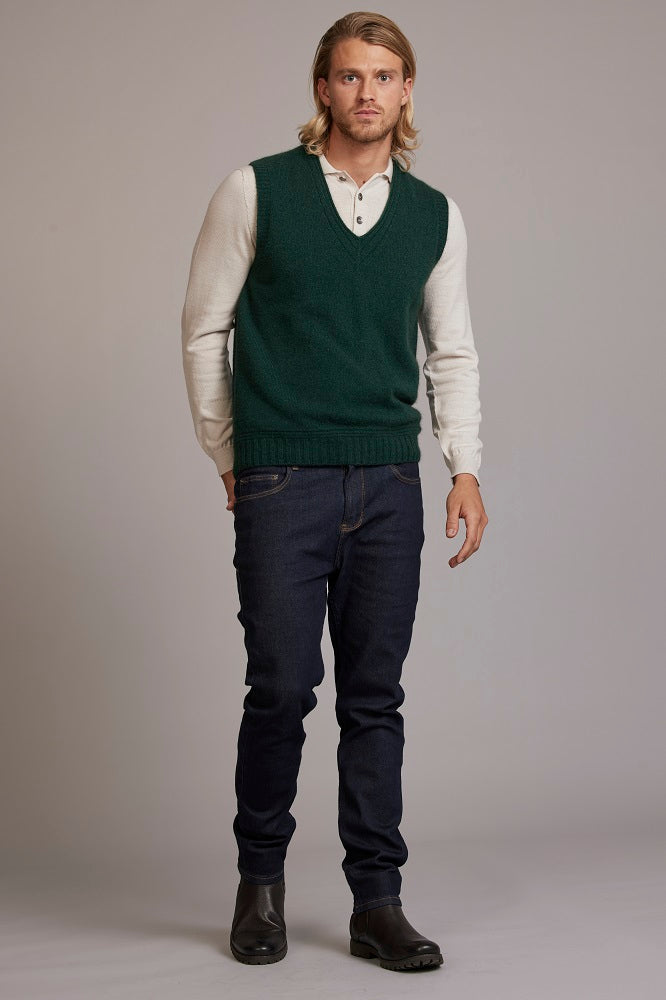Possum and Merino  6636 Ridge Vest – A classic vest with feature ridge neck detailing, the blend of natural Merino, Possum fur and Silk fibres will ensure the cold never gets in.  Hold onto this sumptuous vest and don’t let go until the mercury rises.  Rib detailing on neck 35% Possum Fur, 55% Merino Wool, 10% Pure Mulberry Silk New Zealand designed and manufactured