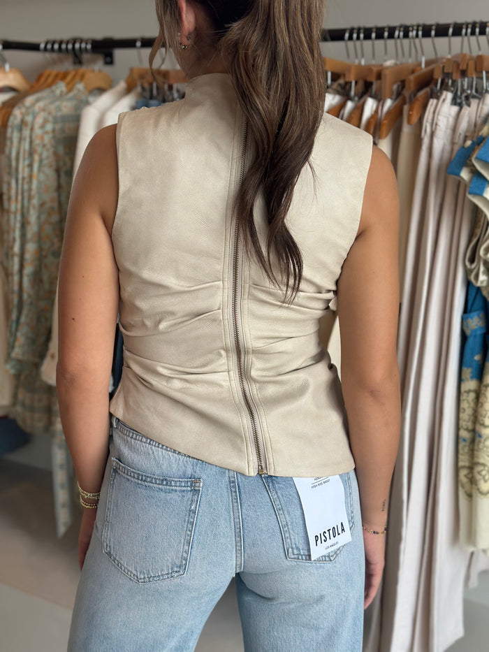Beige Asymmetric Top