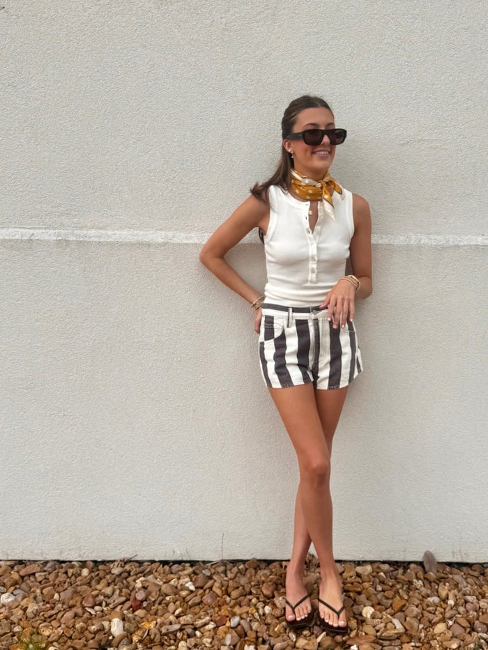 Abita Short in Awning Stripe - Amor Lafayette