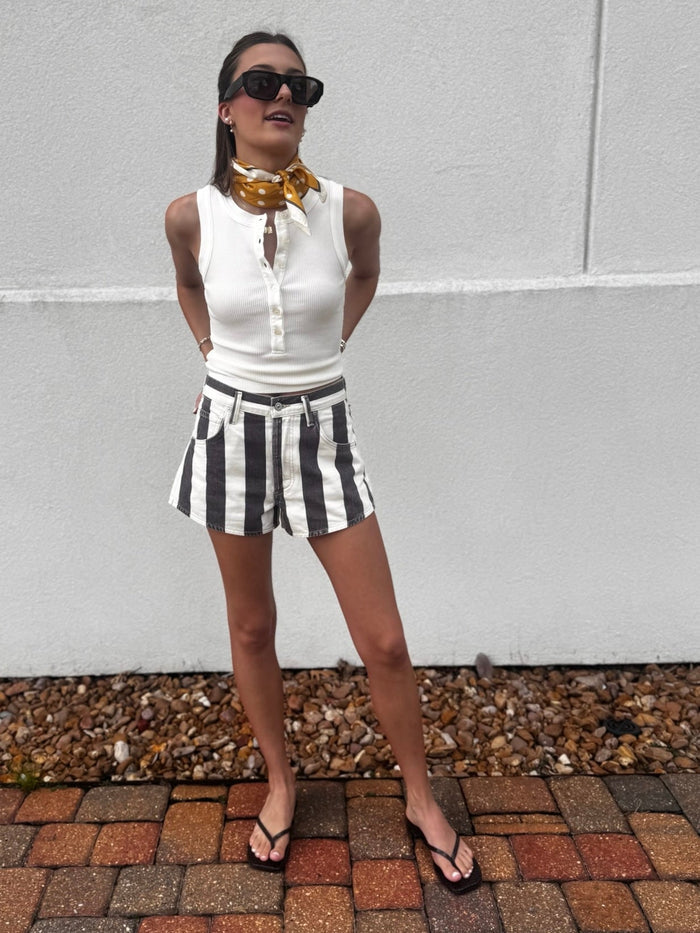 Abita Short in Awning Stripe - Amor Lafayette