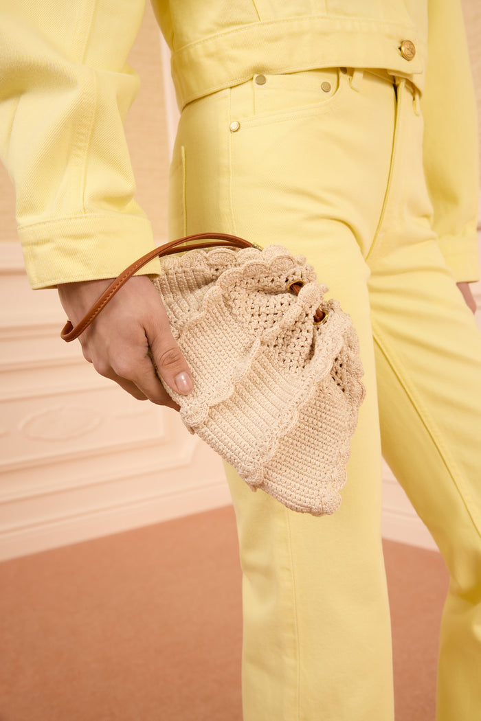 Adria Small Crochet Crossbody - Cowrie