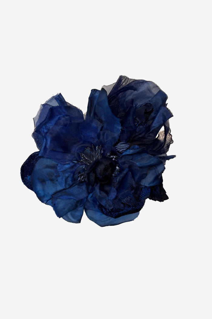 Alannah Hill Navy Blue Flower Brooch image 0