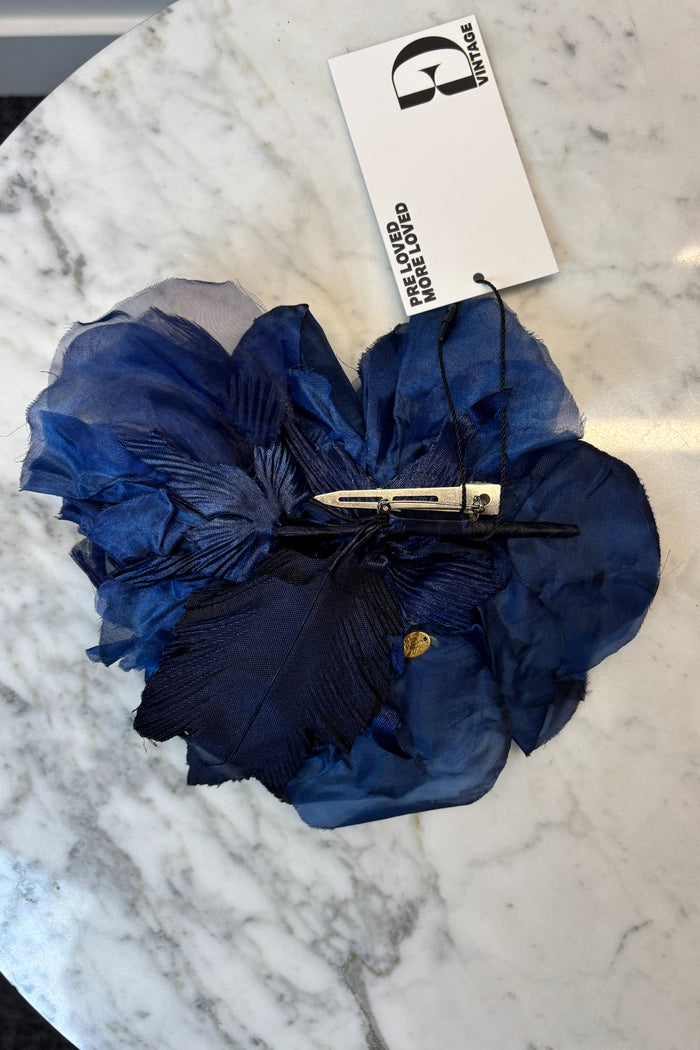 Alannah Hill Navy Blue Flower Brooch image 1