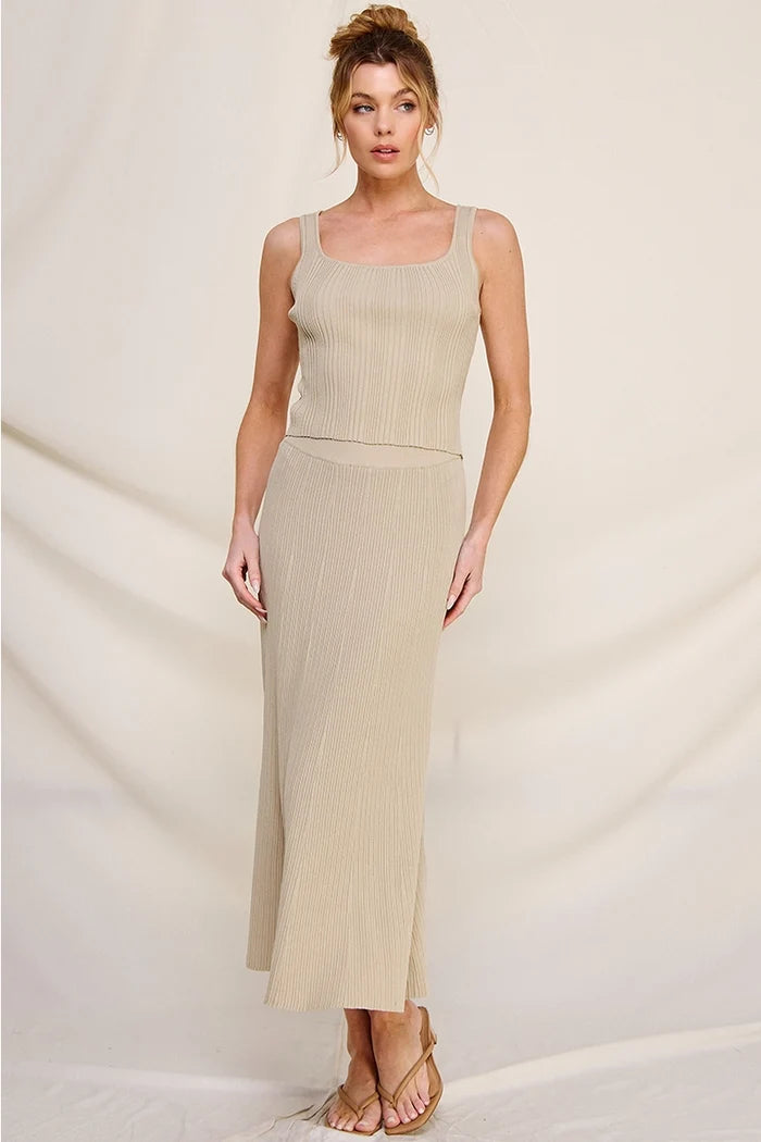 Alora Ribbed Scoop Tank