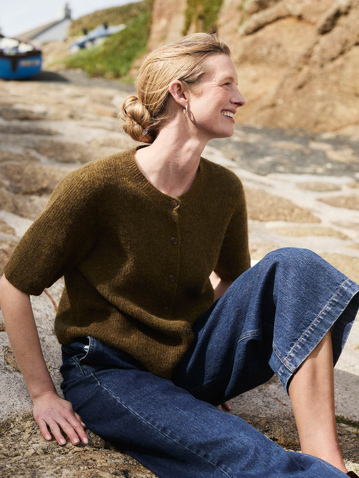 Alpaca Blend Short Sleeve Top