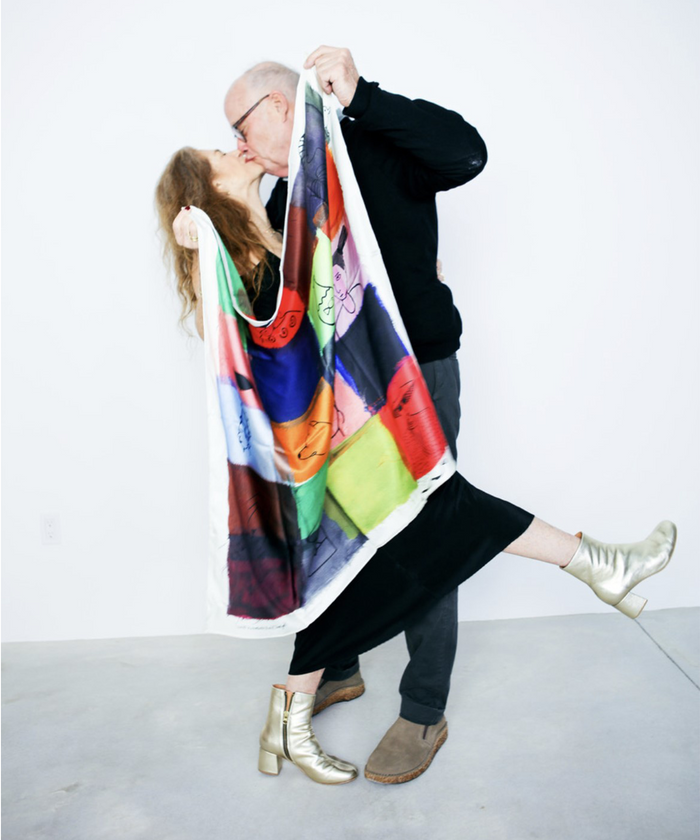 Amy & John Wickersham with their scarf