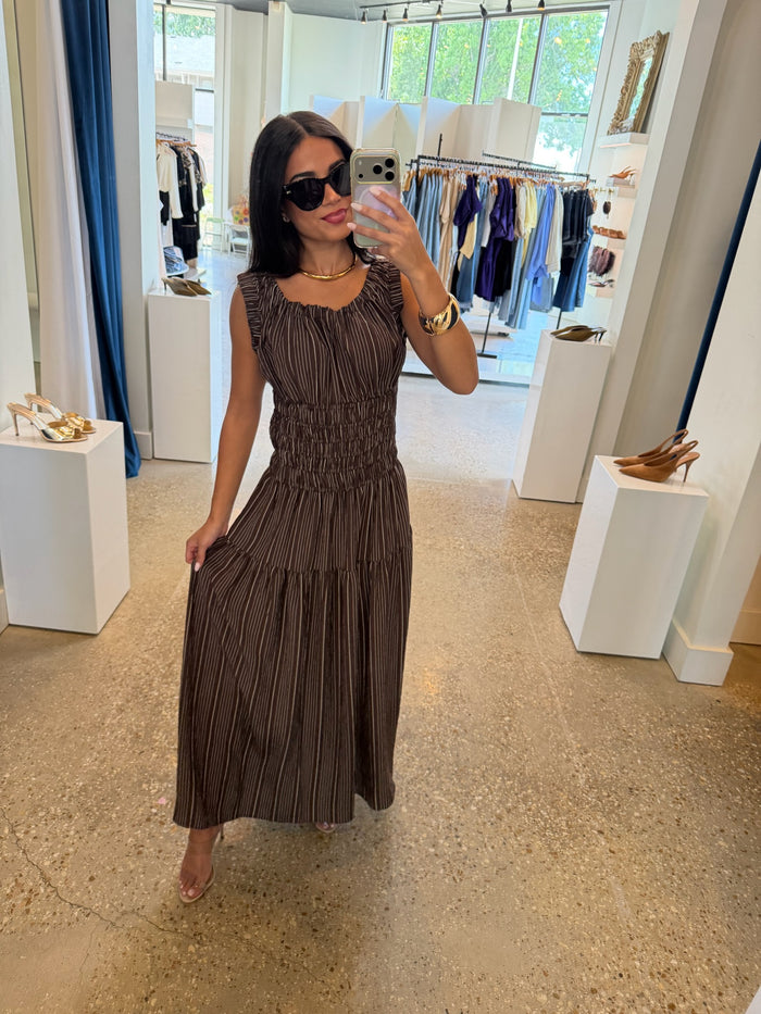 ANASTASIA - CHICORY STRIPE Dress
