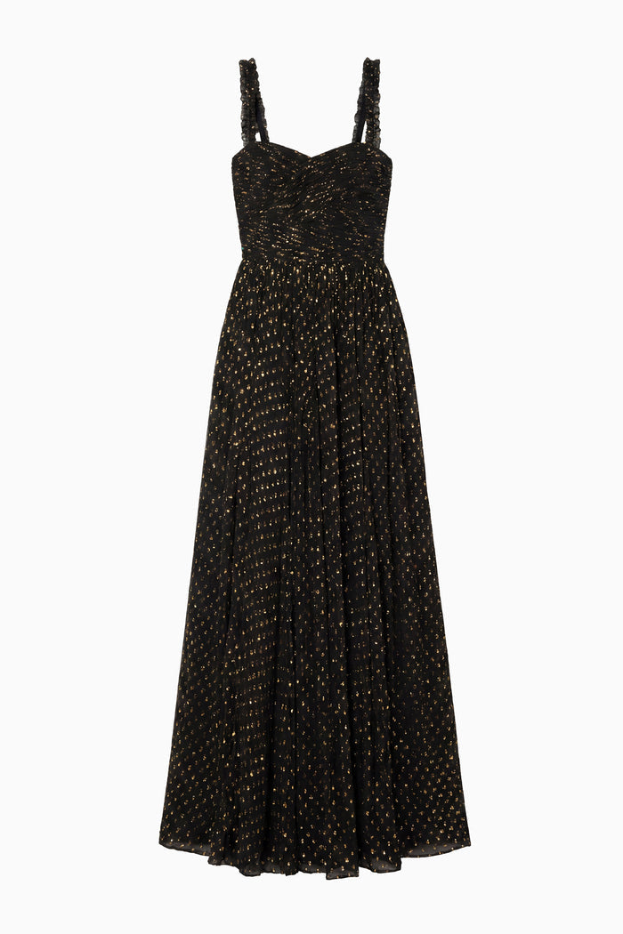 Anastasia Silk Gown - Noir