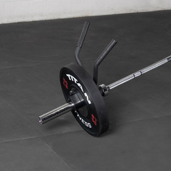 Angled Landmine Handle With Rubber Grip