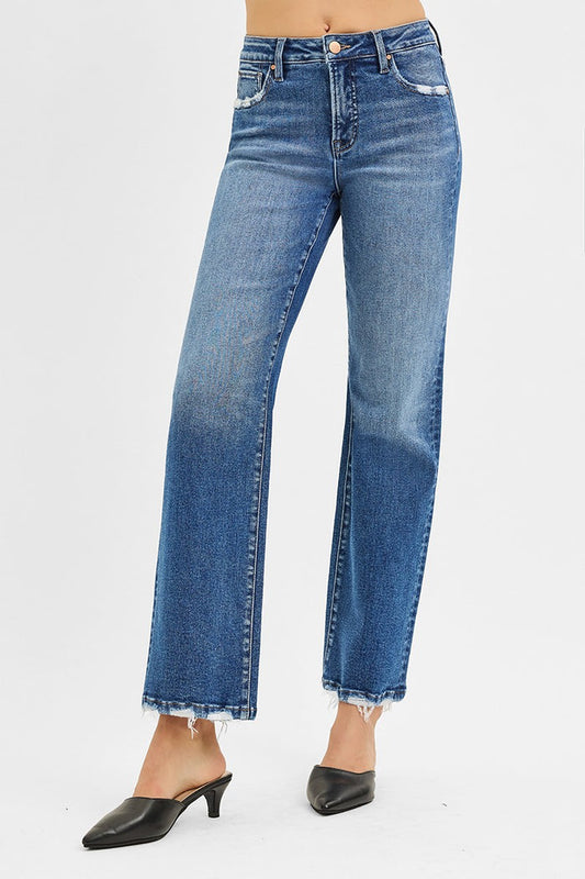 Ankle Straight Jeans |Edge