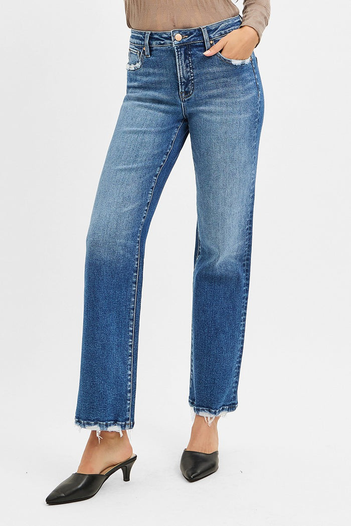 Ankle Straight Jeans |Edge