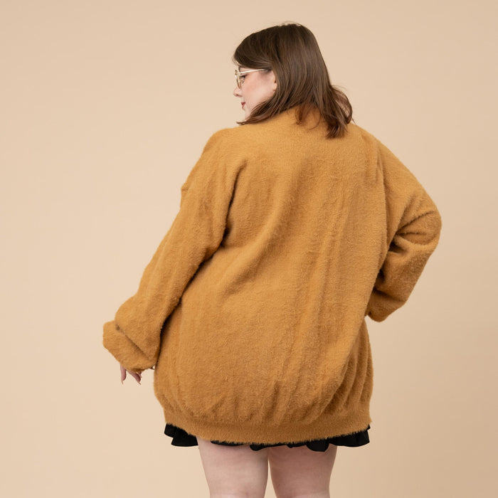 Antique Gold Fuzzy Cardigan