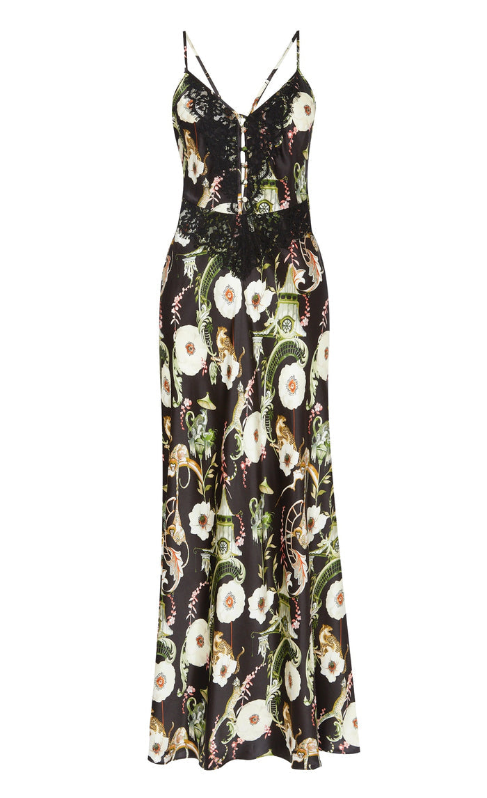 Aphrodite Slip Dress - Black & Dark Euphoria