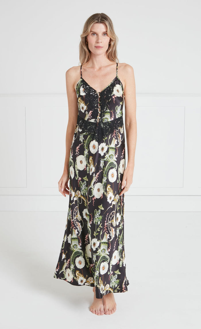 Aphrodite Slip Dress - Black & Dark Euphoria