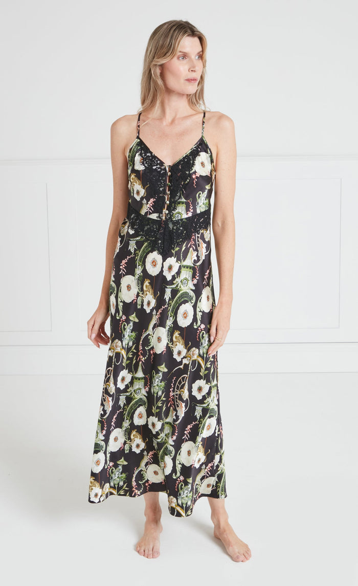 Aphrodite Slip Dress - Black & Dark Euphoria