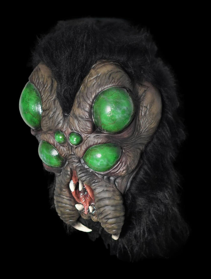 Scary spider Halloween mask with arachnid creature details for haunted houses and costumes