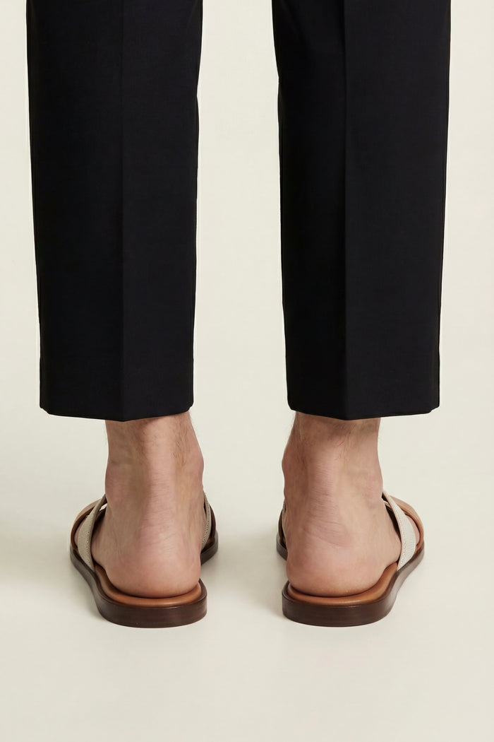 Arezzo Leather Sandal Beige & Tan