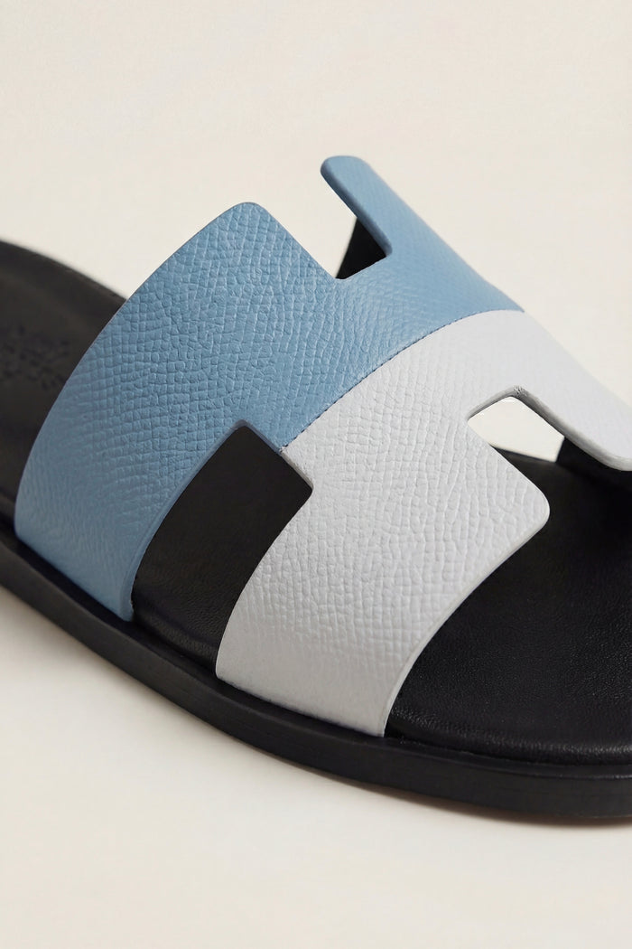 Arezzo Leather Sandal Blue & White