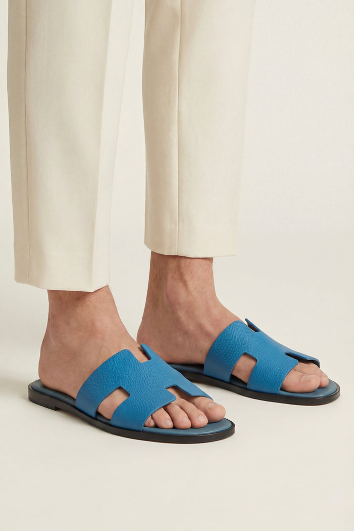 Arezzo Leather Sandal Ocean Blue
