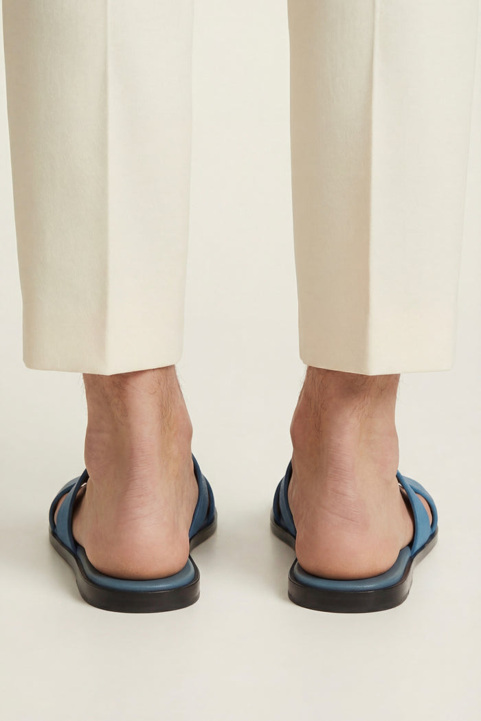 Arezzo Leather Sandal Ocean Blue