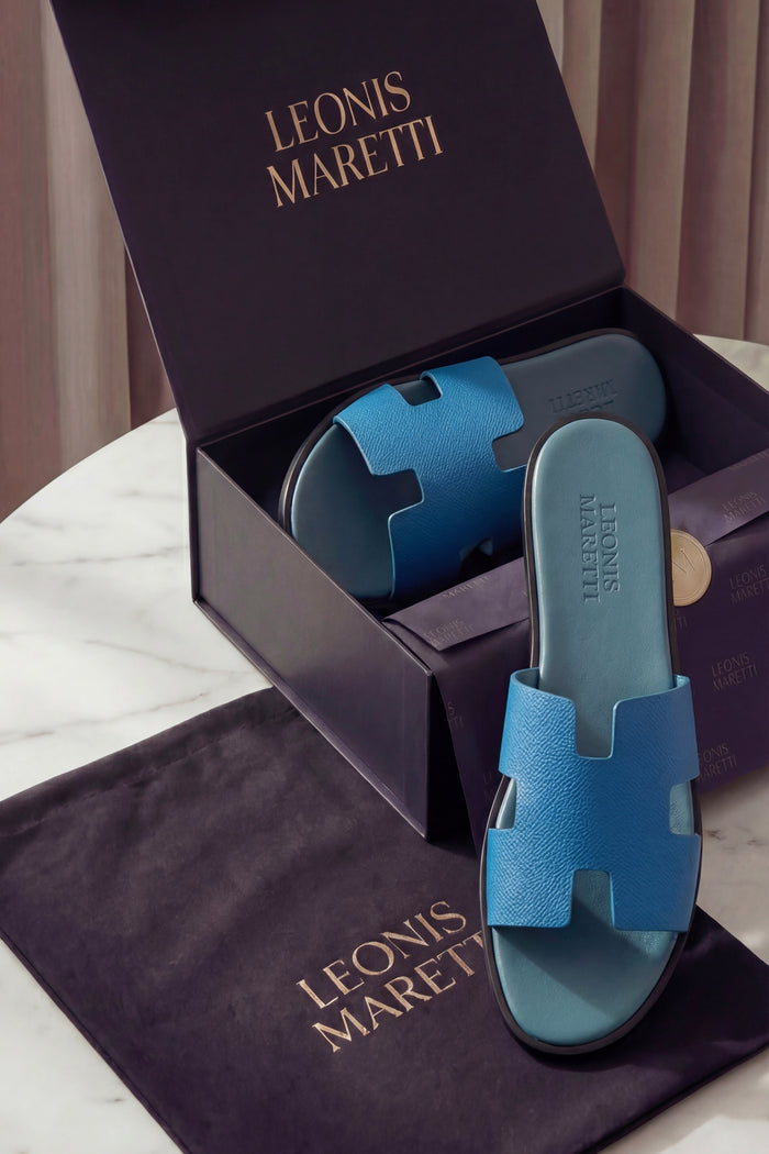 Arezzo Leather Sandal Ocean Blue