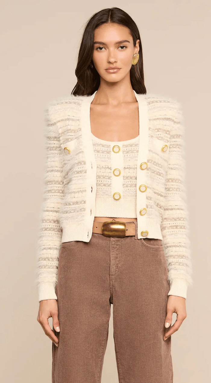 ARIADNE MIXD STITCH CARDI - Amor Lafayette