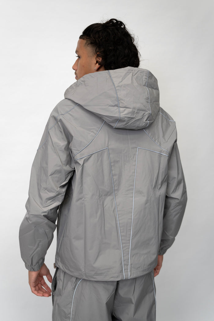 Arrow Windbreaker Jacket - Grey