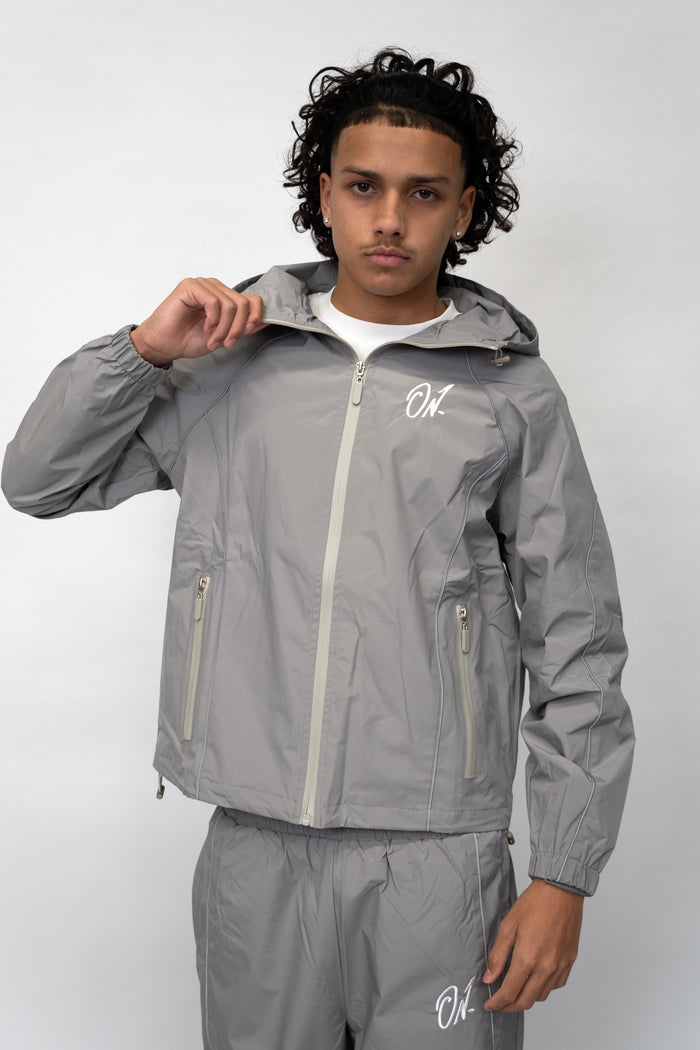 Arrow Windbreaker Jacket - Grey