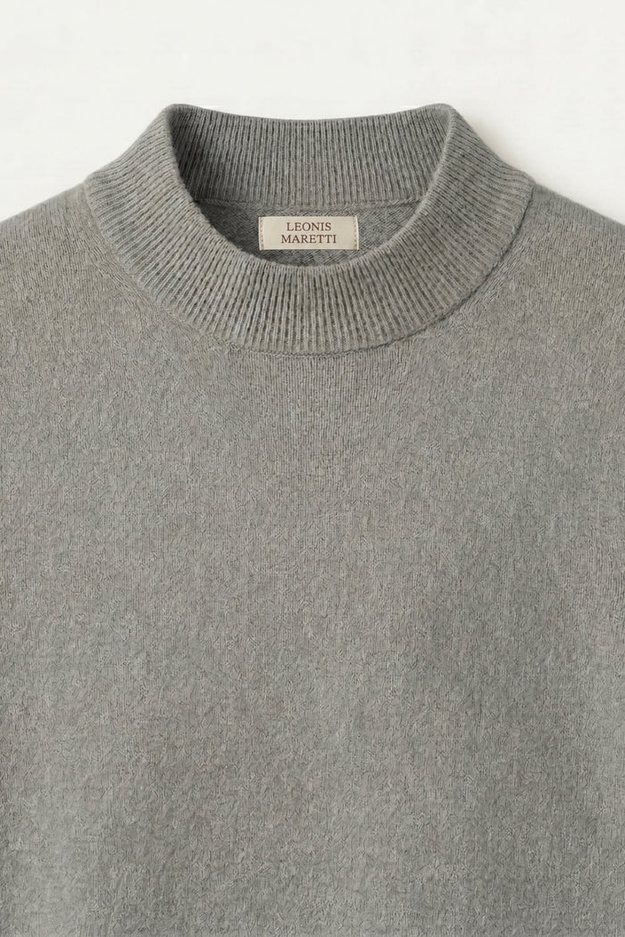 Aurelio Cashmere Knit Tee Ash Grey
