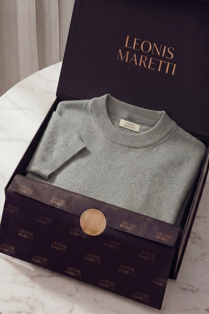Aurelio Cashmere Knit Tee Ash Grey