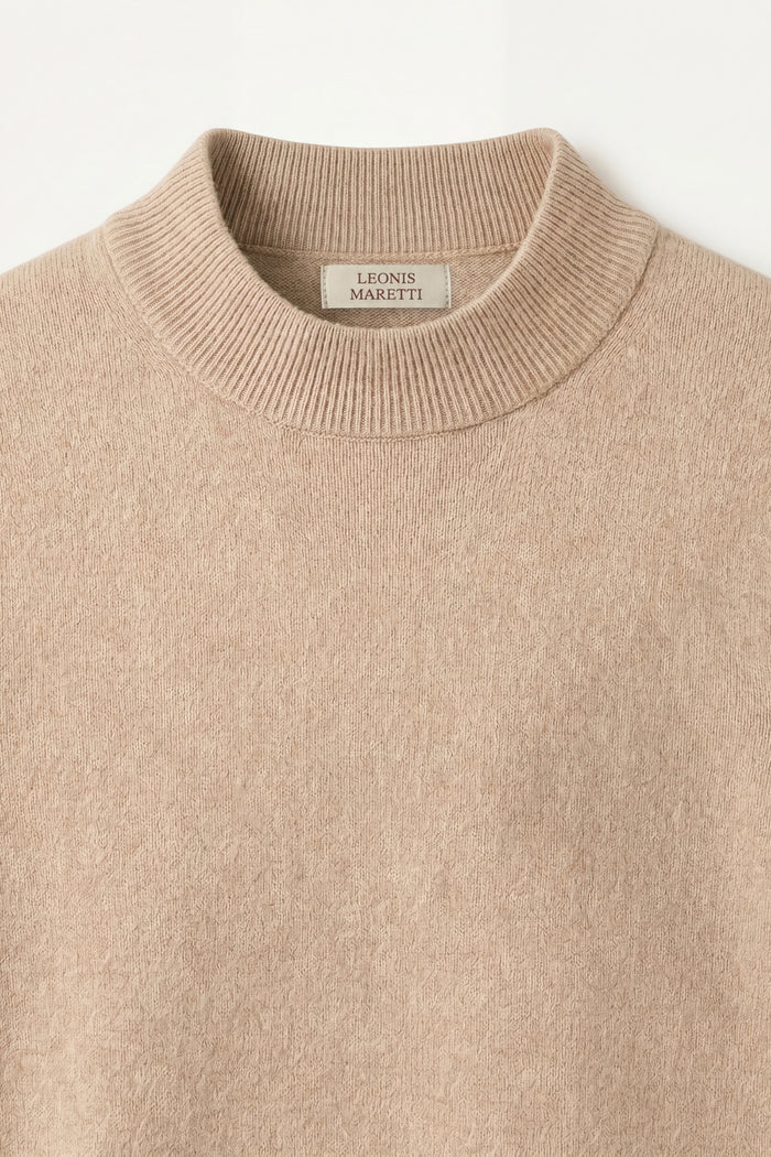 Aurelio Cashmere Knit Tee Beige