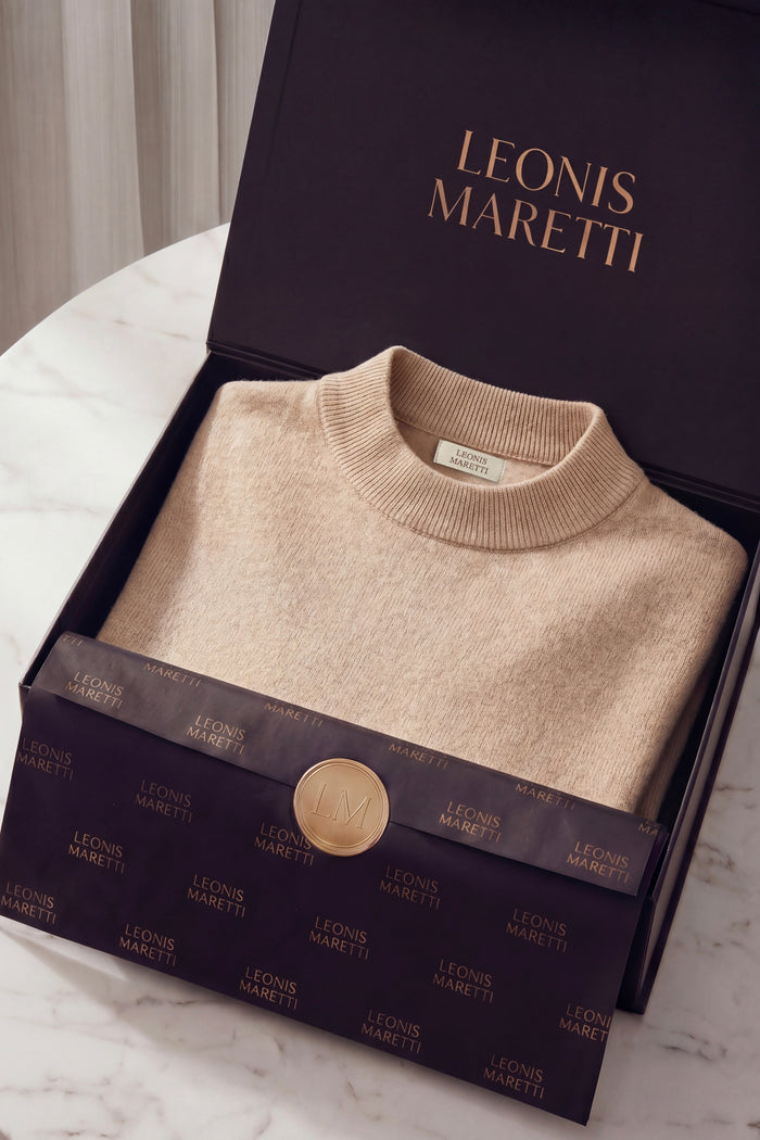 Aurelio Cashmere Knit Tee Beige