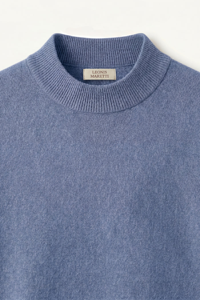 Aurelio Cashmere Knit Tee Blue