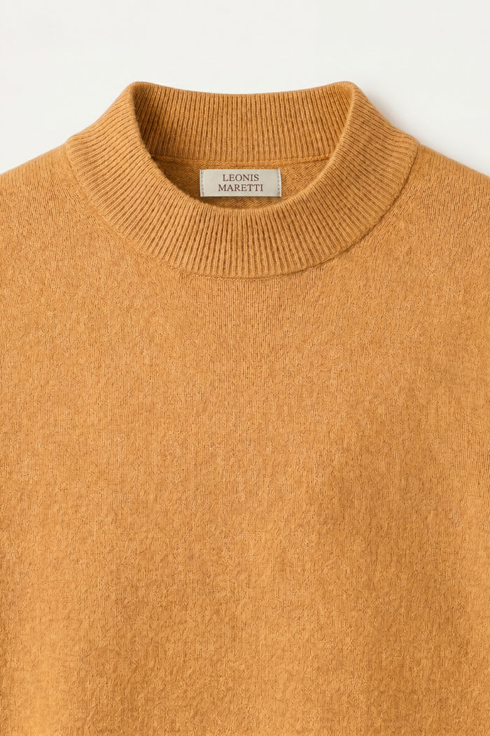 Aurelio Cashmere Knit Tee Camel
