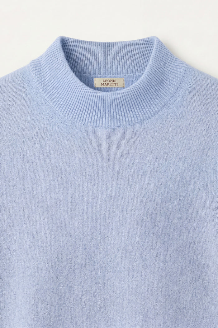 Aurelio Cashmere Knit Tee Light Blue