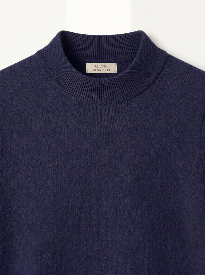Aurelio Cashmere Knit Tee Navy