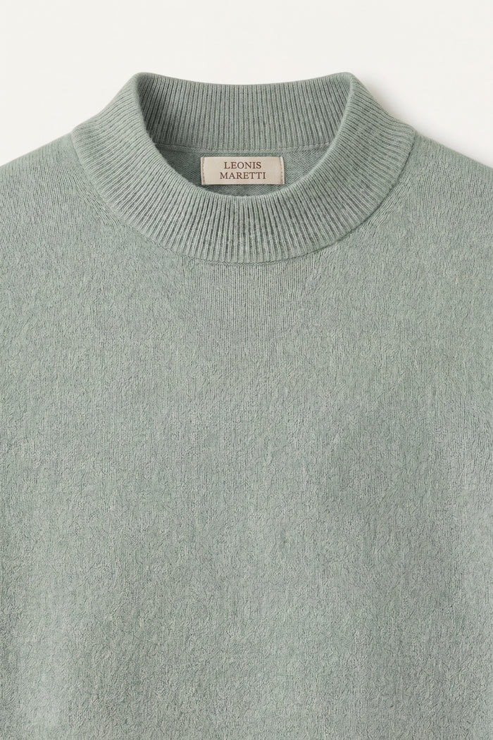 Aurelio Cashmere Knit Tee Sage Green