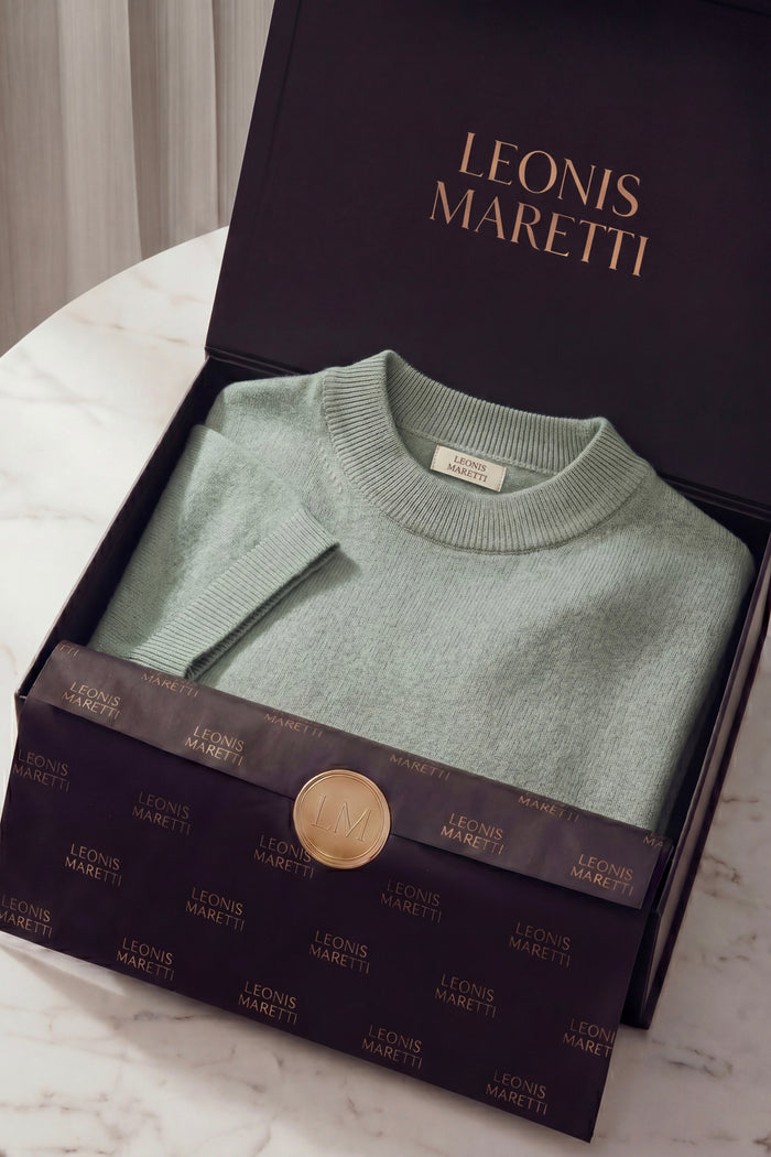 Aurelio Cashmere Knit Tee Sage Green