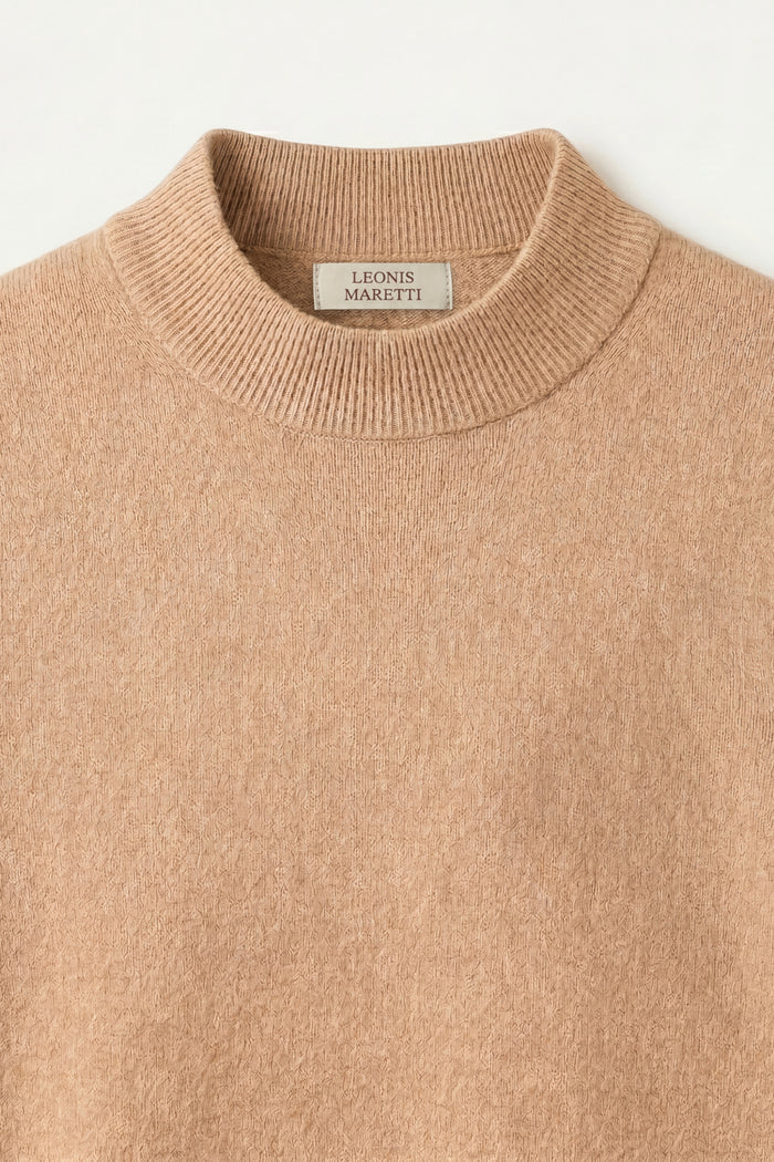 Aurelio Cashmere Knit Tee Sand