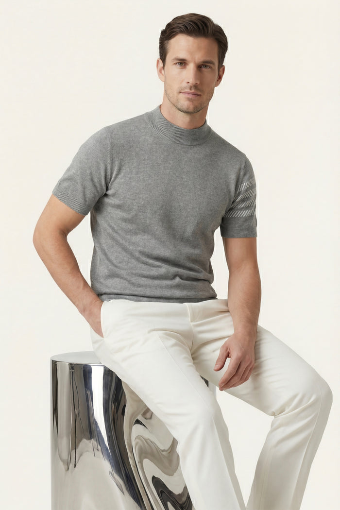 Aurora Cashmere T-Shirt Light Grey