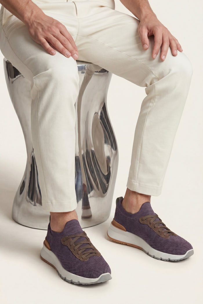 Avelino Mesh Runner Dark Purple