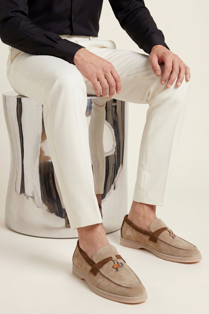 Avenza Buckle Loafer Beige