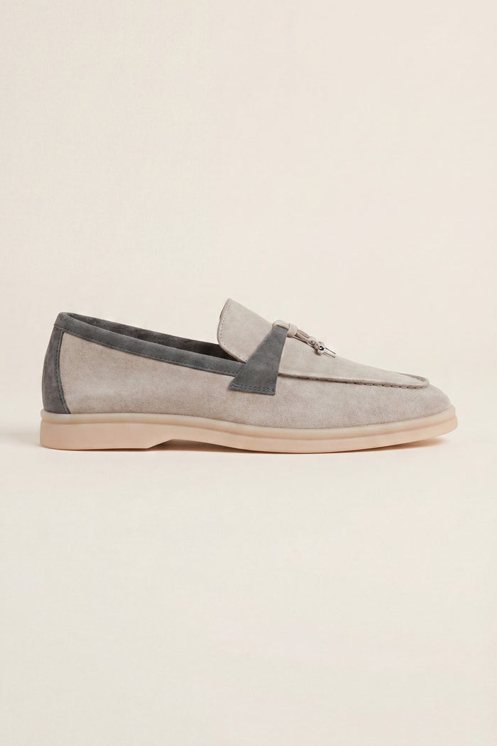 Avenza Buckle Loafer Light Grey