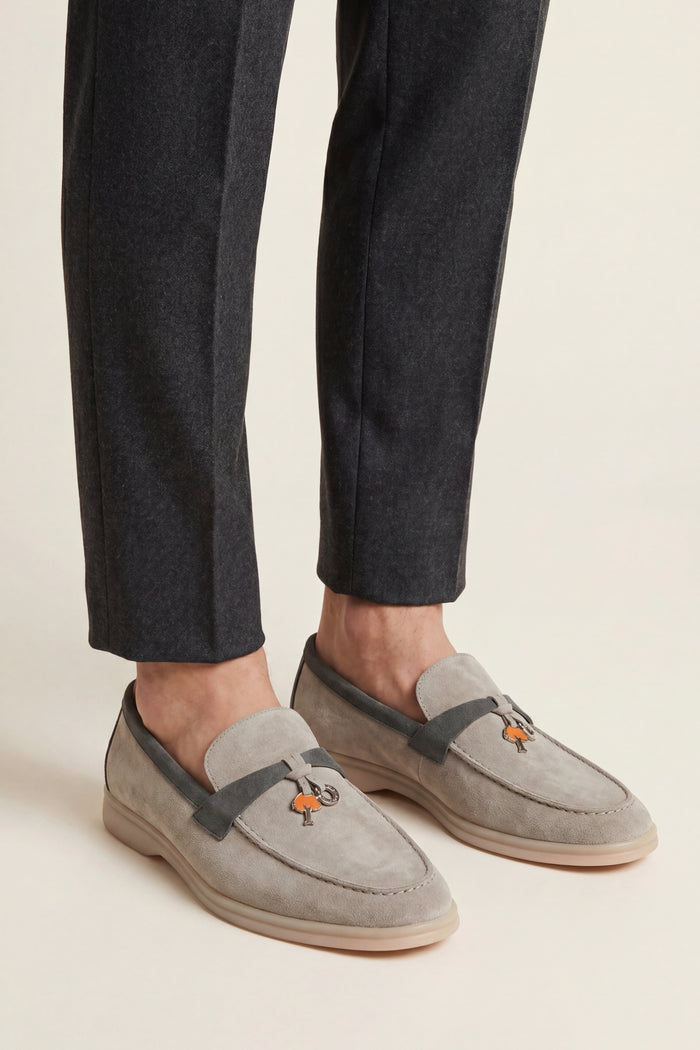 Avenza Buckle Loafer Light Grey