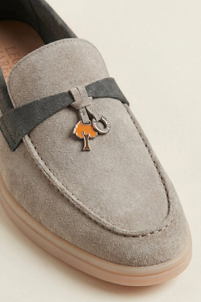 Avenza Buckle Loafer Light Grey