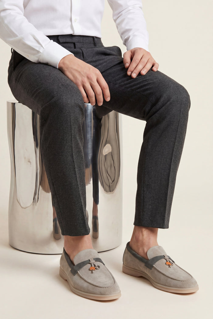 Avenza Buckle Loafer Light Grey