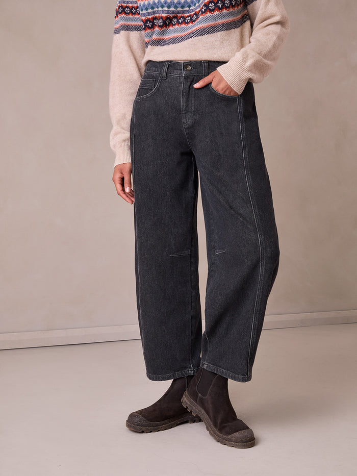 Barrel Leg Denim Jeans