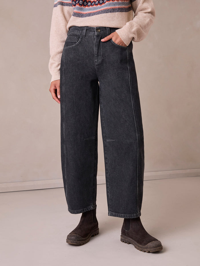 Barrel Leg Denim Jeans