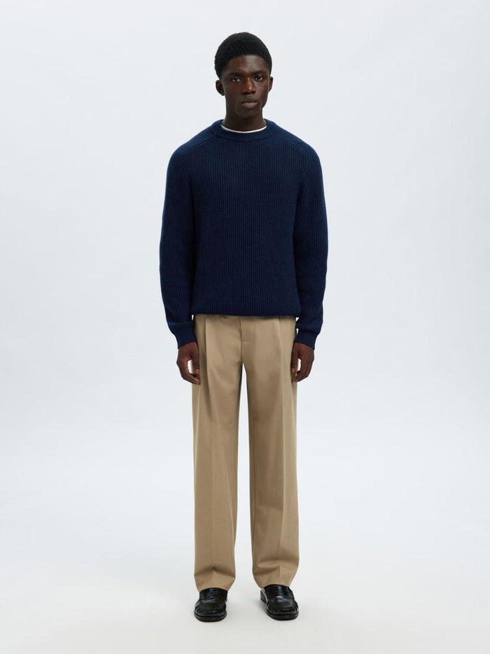 Beige Loose Fit Flex Pants
